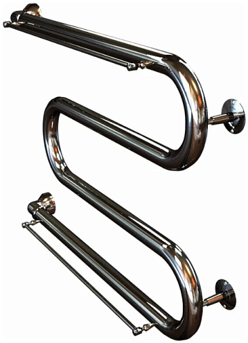 Полотенцесушитель М-образный (М-3) 500х600 D32мм с полочками: фотография 1