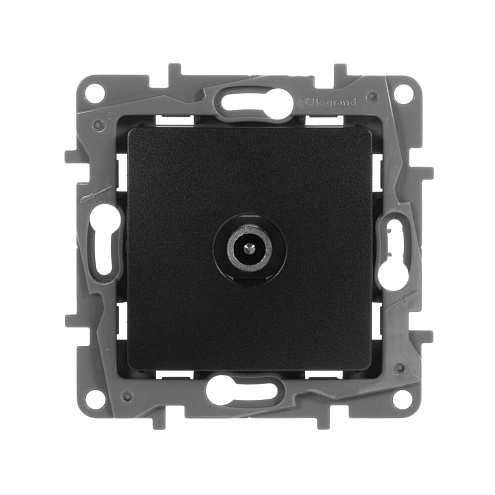 Механизм розетки TV СП Etika оконечная 5дБ антрацит Leg 672665: фотография 1