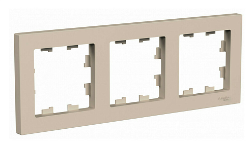 Рамка 3-местная AtlasDesign универсальная песочный Systeme Electric ATN001203: фотография 1