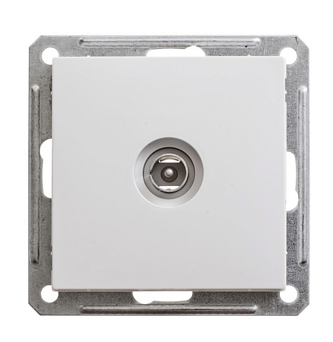 Розетка телевизионная оконечная W59 коннектор механизм белый Systeme Electric RTS-151-1-86: фотография 1