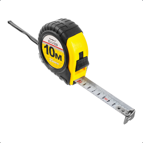 Рулетка T2, 10м х 25мм, ABS-пластик, обрезиненный корпус, РемоКолор: фотография 1