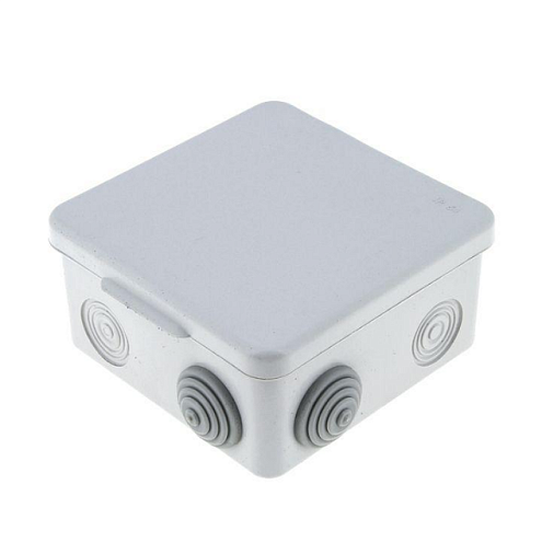 Коробка распаячная КМР-030-031 наружная с крышкой 80х80х50 АБС 7 мембранных вводов IP54 EKF plc-kmr-030-031: фотография 1