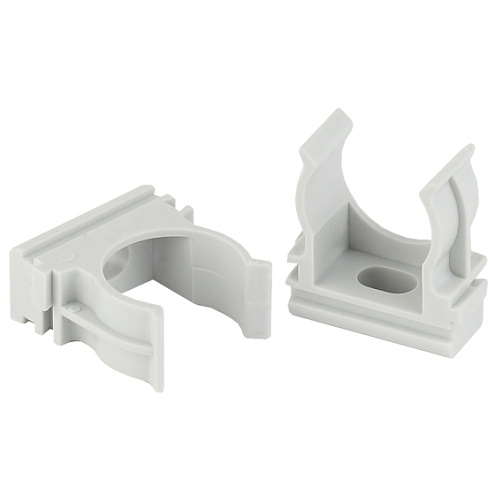 Держатель для труб (клипса) d16мм серый Эра Б0020035: фотография 1