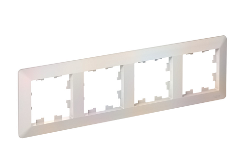 Рамка 4-местная AtlasDesign Air жемчуг/дымчатый белый Systeme Electric ATN220404: фотография 1