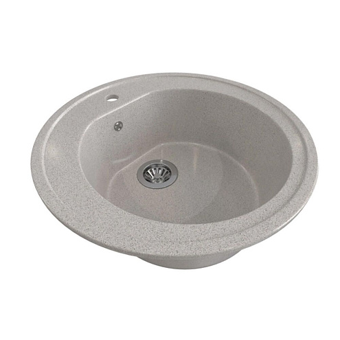 Мойкa ML-GMS02 СТАНДАРТ круглая, светло-серый (310), 505 мм глубина чаши 165 мм: фотография 1