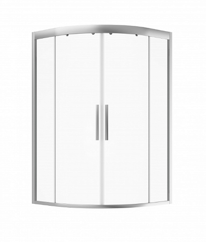 Душевое ограждение без поддона 90x90 AM.PM Gem W90G-401A090WT профиль серебристый: фотография 1