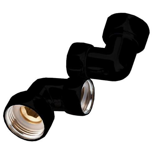 Угловое соединение 1&quot;х1&quot; ВР-ВР черный матовый: фотография 1