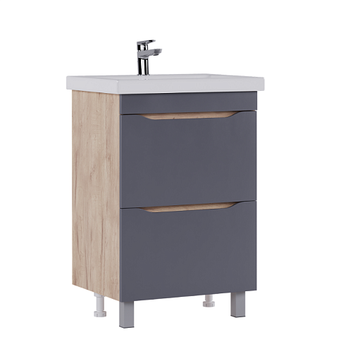 Тумба под раковину Wave 600-0-2 (Como) дуб золотой: фотография 1