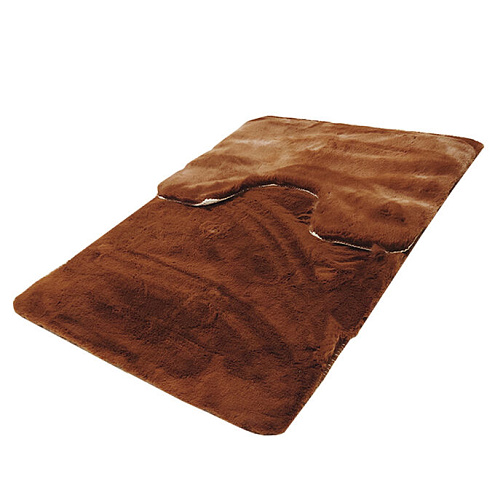 Комплект ковриков меховые коричневый 50х80/50х40 В755-9: фотография 1