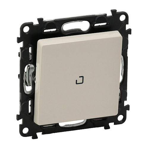 Переключатель Valena Life 10АХ 250В с подсветкой; с лицевой панелью; безвинтовые зажимы сл. кость Leg 752526: фотография 1