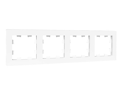 Рамка 4-местная Эпика пластик белый EKF UP1-FPW-04: фотография 1