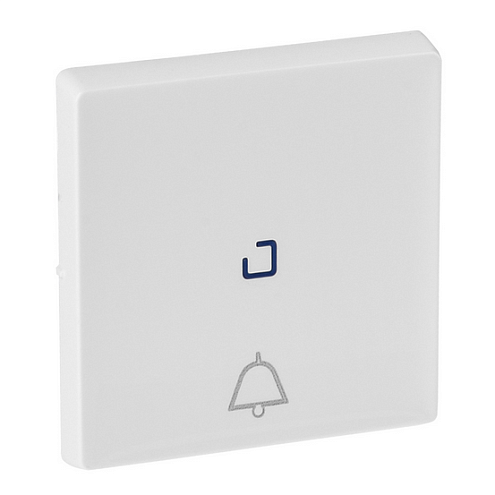 Панель лицевая Valena Life для кнопочного выкл. с символом &quot;звонок&quot; с линзой для подсветки бел. Leg 755050: фотография 1