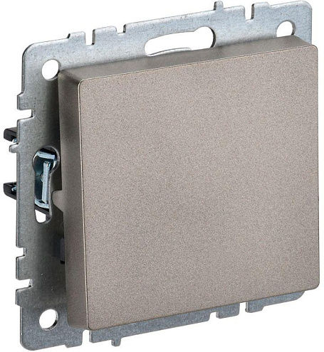 Выключатель 1-кл. СП BRITE ВС10-1-4-БрШ 10А самовозвратн. шампань IEK BR-V14-0-10-K37: фотография 1