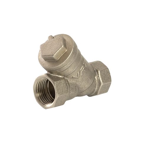 Фильтр латунный 15 1/2" вн-вн никелированный VRT: фотография 1