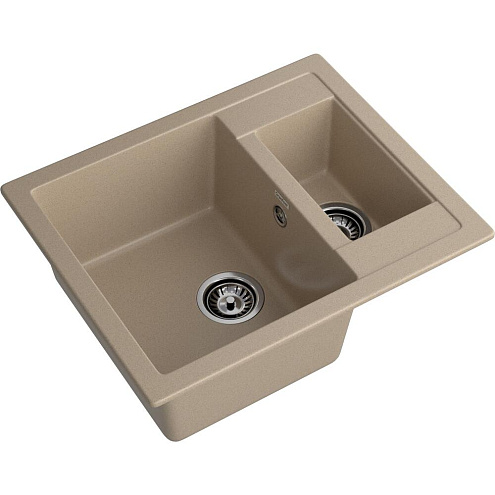 Мойка GRANFEST GF-Q610K 1,5 чаши 610х500 мм песочный: фотография 1