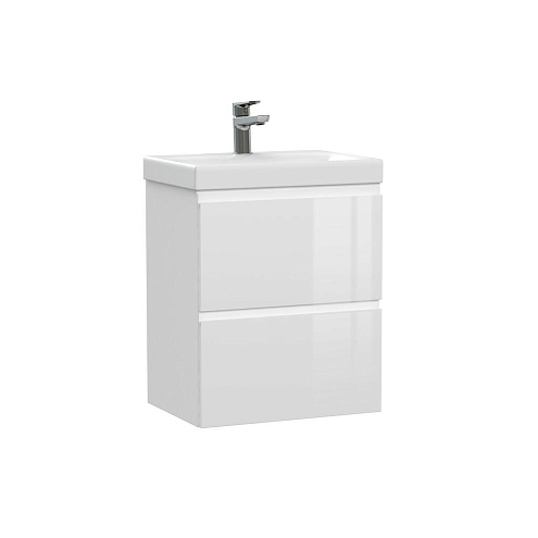 Тумба под раковину подвесная MODUO 50 для MODUO SLIM 50 узкая белый: фотография 1