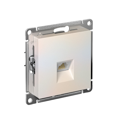 Розетка компьютерная AtlasDesign RJ45 кат.6A механизм жемчуг Systeme Electric ATN000486: фотография 1