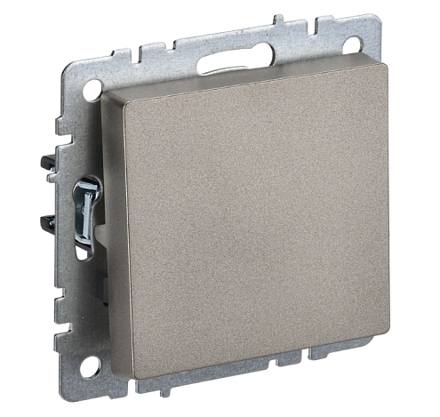 Выключатель перекрестный 1-клавишный BRITE ВС10-1-3-БрШ 10А механизм шампань IEK BR-V13-0-10-K37: фотография 1