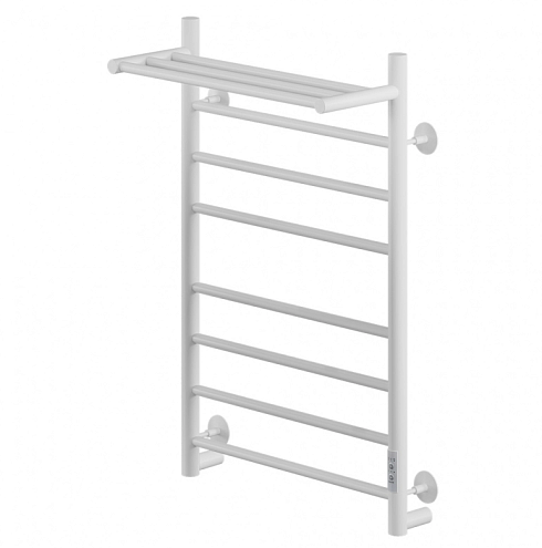 Полотенцесушитель Mixline Vega  80х50 таймер, 382Вт, 7 перекладин прямые + полка, электрический, белый: фотография 1
