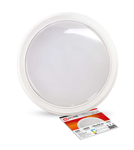 Светильник светодиодный СПБ-2-КРУГ 20Вт 230В 4000К 1400лм 250мм бел. IN HOME 4690612020655: фотография 1