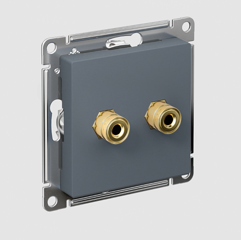 Аудиорозетка двойная AtlasDesign грифель Systeme Electric ATN000787: фотография 1