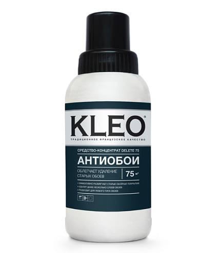 Антиобои средство KLEO DELETE 75 для снятия обоев 250мл: фотография 1