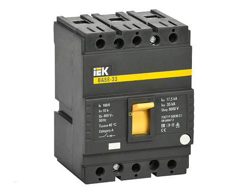 Выключатель автоматический 3п 160А 35кА ВА 88-33 IEK SVA20-3-0160: фотография 1