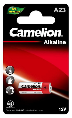 Элемент питания алкалиновый A23/LR23A 12В Mercury Free A23-BP1 для пультов сигнализаций BL-1 (блист.1шт) Camelion 12827: фотография 1