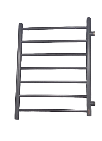 Полотенцесушитель Temark Классика (К-3) 500х700 D32/18мм, боковое подключение, прямые, чёрный матовый: фотография 1