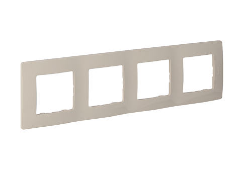 Рамка 4-местная Etika слоновая кость Legrand 672514: фотография 1