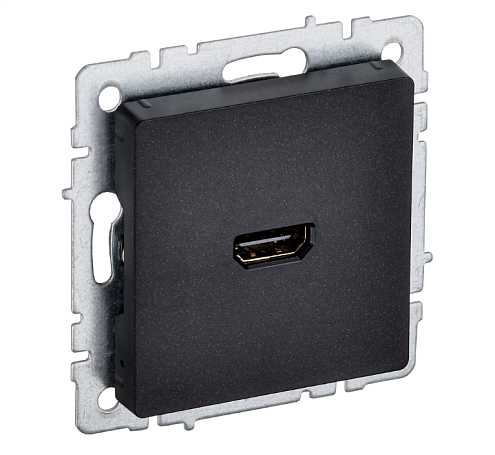 Розетка BRITE HDMI РHDMI-0-БрЧ механизм черный IEK BR-H10-K02: фотография 1