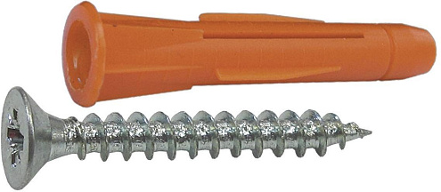 Дюбель универсальный 10х61мм с саморезом 6х80мм,  3шт: фотография 1