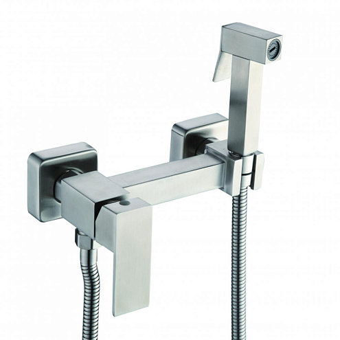 Смеситель с гигиенической лейкой F7504-5 сатин: фотография 1