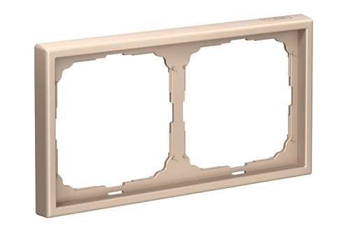 Рамка 2-местная ArtGallery универсальная песочный Systeme Electric GAL001202: фотография 1