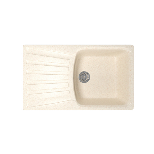 Мойка ML-GM20 с крылом, бежевая (328), 480х830х190 мм: фотография 1