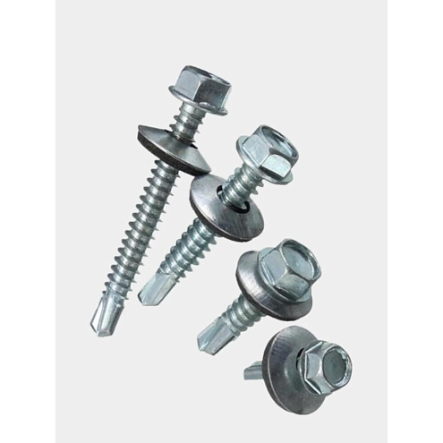 Саморезы кровельные оцинкованные с буром 4,8х28, 300шт: фотография 1