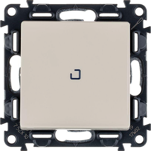Механизм выключателя 1-кл. СП Valena Life 10А IP20 250В 10АХ с подсветкой; с лицевой панелью сл. кость Leg 752510: фотография 1