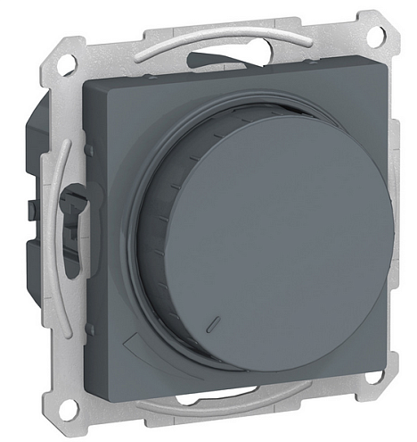 Механизм светорегулятора (диммера) ATLAS DESIGN поворотно-нажимной 315Вт грифель SchE ATN000734: фотография 1