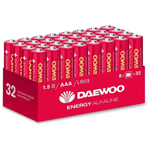 Элемент питания алкалиновый AAA/LR03 1.5В Energy Alkaline 2021 Pack-32 (уп.32шт) DAEWOO 5030084: фотография 1