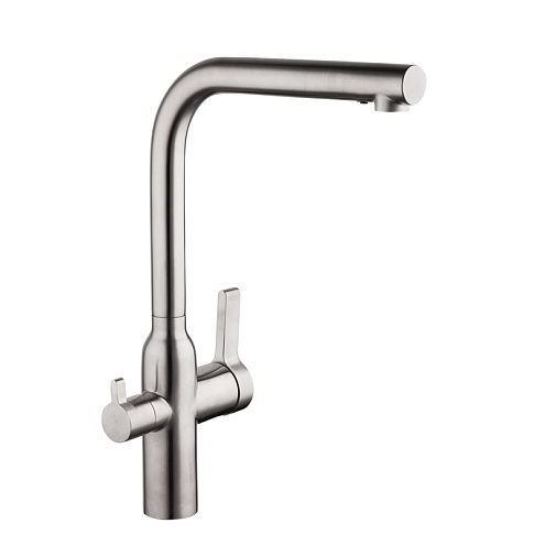 Смеситель для кухни 35к G4399-4 GAPPO с вых. для питьевого фильтра, нерж. сталь, САТИН: фотография 1