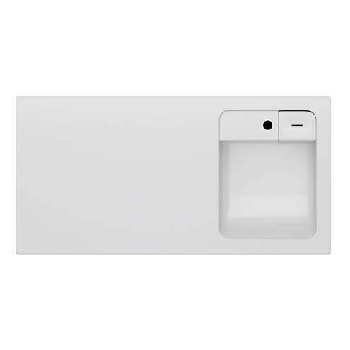 Раковина мебельная 100 AM.PM X-Joy M85AWPR1001WG над стиральной машиной, правая, белая: фотография 1