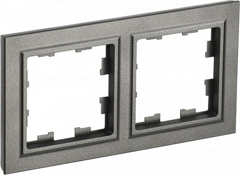 Рамка 2-м BRITE РУ-2-БрШ шампань IEK BR-M22-K37: фотография 1