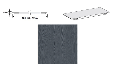Добор "Т" ЭКО Stormy Wood МДФ 2070х100х8 М: фотография 1