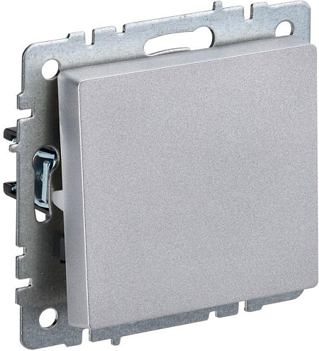Выключатель 1-кл. СП BRITE ВС10-1-0-БрА 10А алюм. IEK BR-V10-0-10-K47: фотография 1