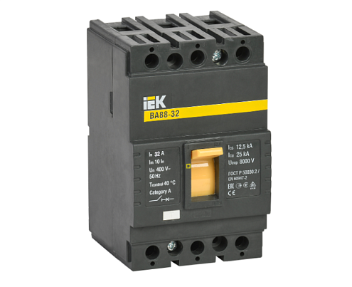 Выключатель автоматический 3п 32А 25кА ВА 88-32 IEK SVA10-3-0032: фотография 1