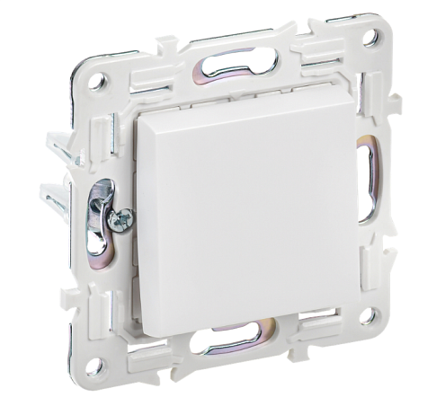 Выключатель 1-клавишный SKANDY 10А SK-V01W арктический белый  IEK SK-V10-0-10-K01: фотография 1