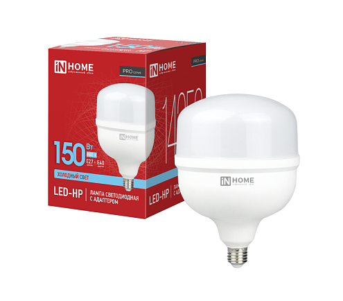 Лампа светодиодная LED-HP-PRO 150Вт 230В E27 с адаптером Е40 6500К 14250Лм IN HOME 4690612035703: фотография 1