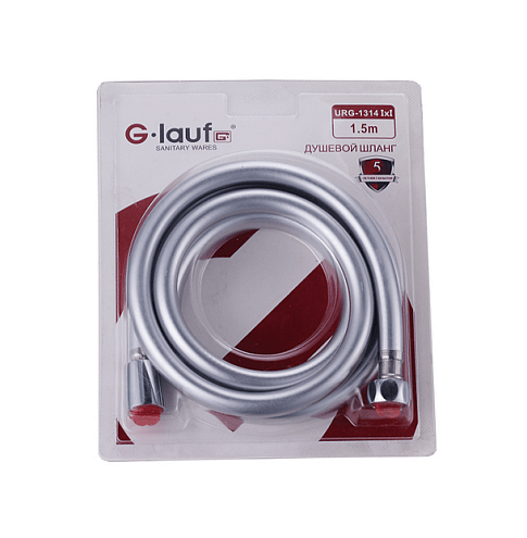Шланг душевой 150см имп/кон Glauf URG-1314 свободное вращение, ПВХ: фотография 1