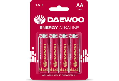 Элемент питания алкалиновый AA/LR6 1.5В Energy Alkaline 2021 BL-8 (уп.8шт) DAEWOO 5031081: фотография 1