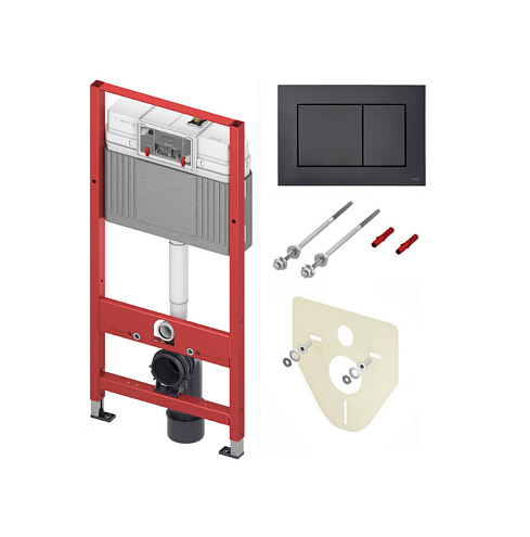 TECEbase 2.0 Комплект для установки подвесного унитаза панелью смыва TECEnow черная матовая: фотография 1